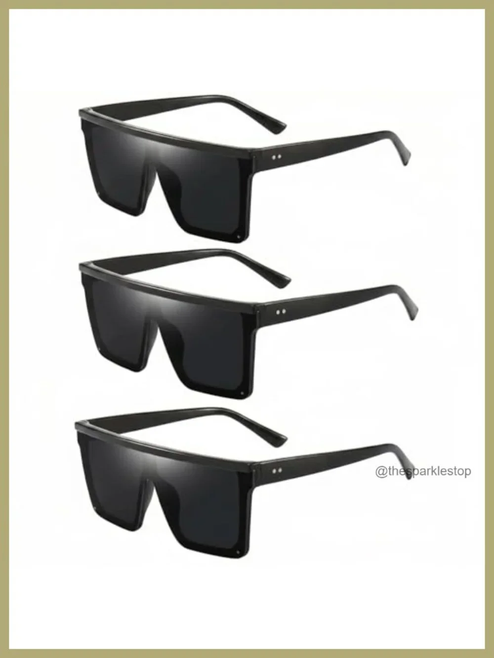 Oversized Square Sunglasses UV400 Protection